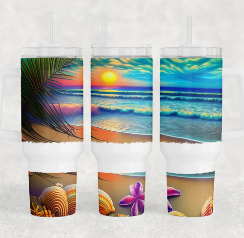 40 Oz Beach Sunset Tumbler