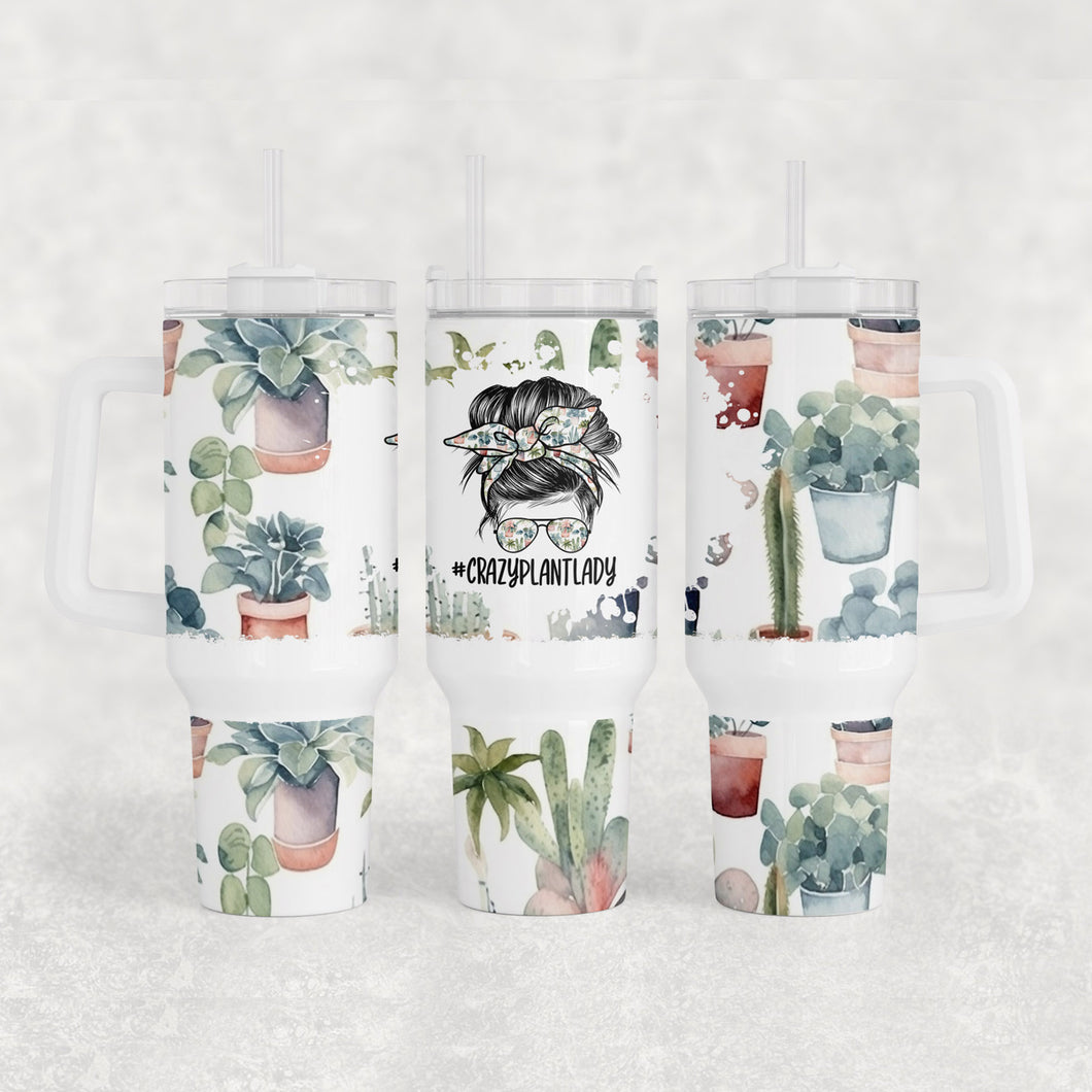 40 Oz Crazy Plant Lady Tumbler