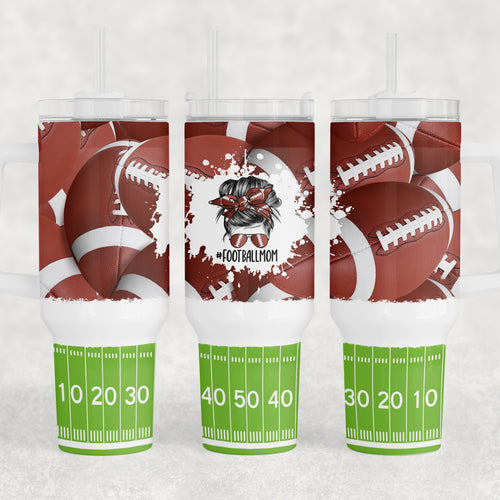 40 Oz Football Mom Tumbler Wrap