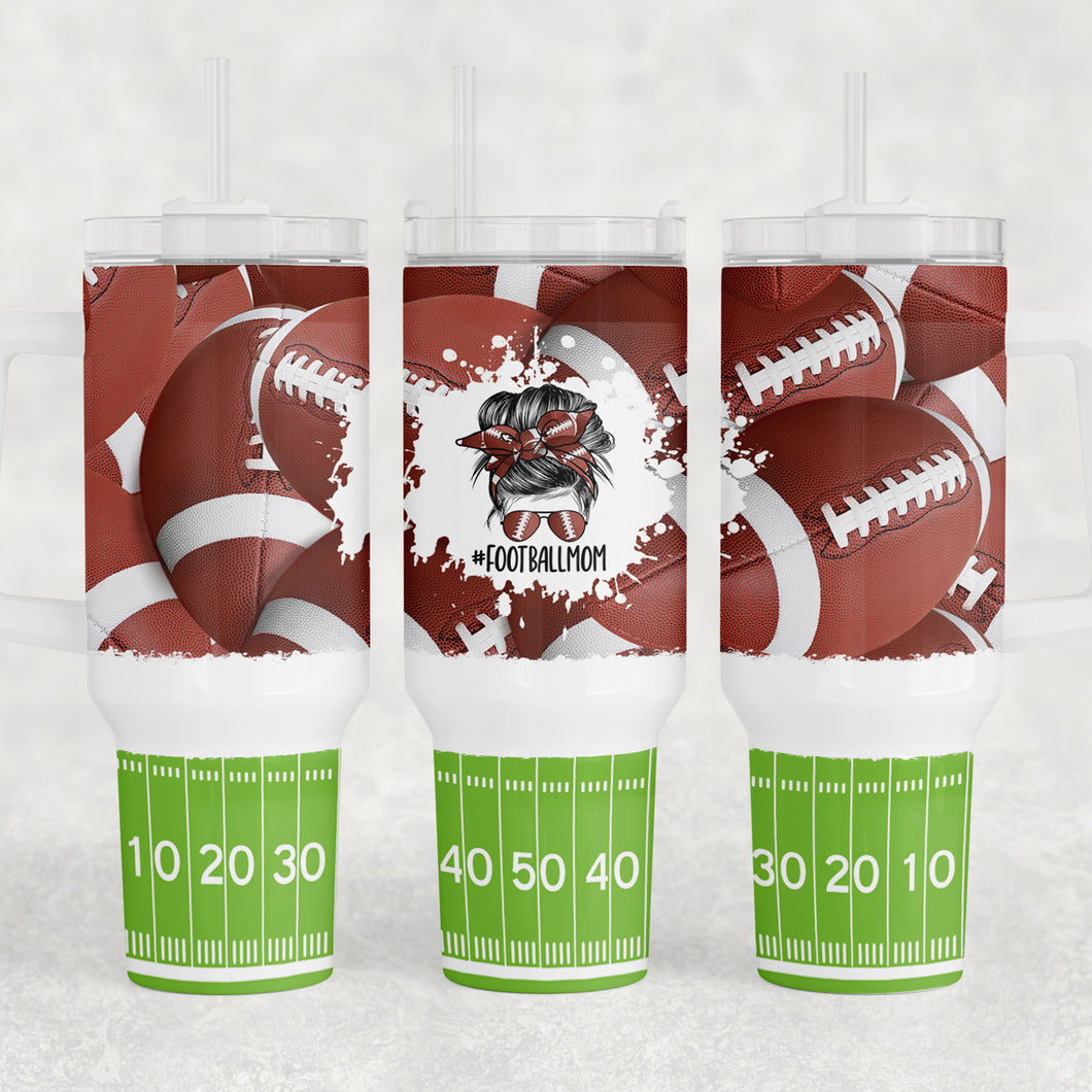 40 Oz Football Mom Tumbler Wrap