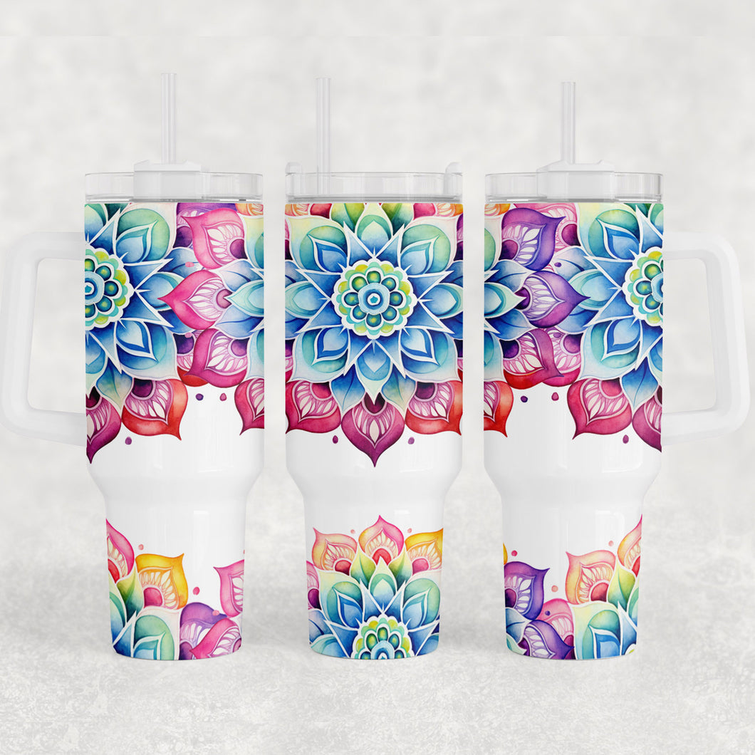 40 Oz Mandala Tumbler