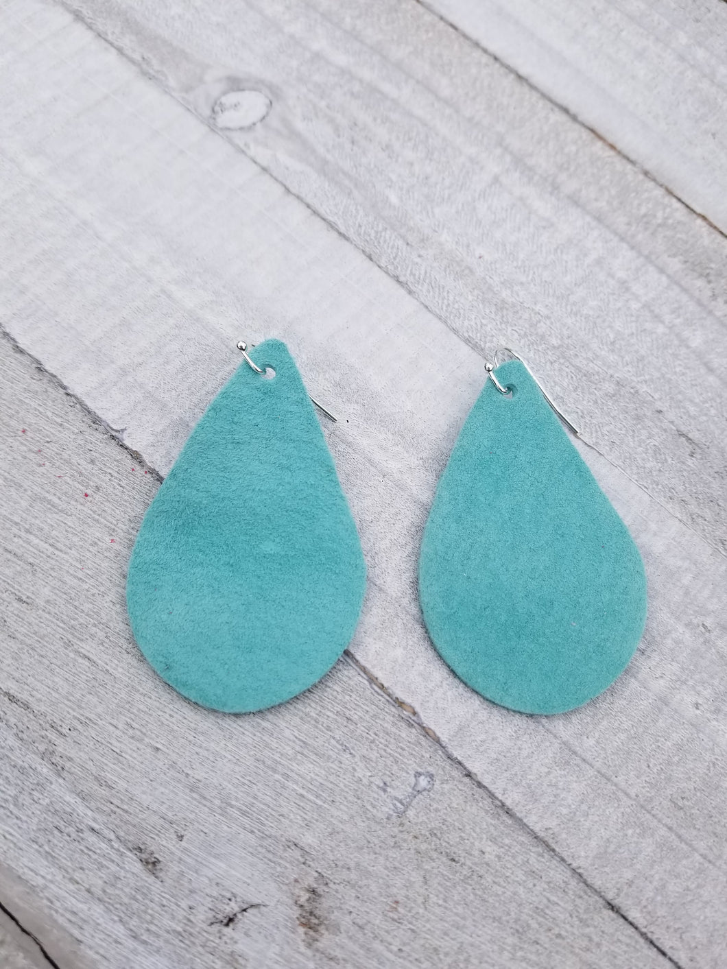 Tear Drop  Leather Earrings